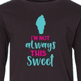 thumbnail image 3 of Inktastic I'm Not Always This Sweet, Ice Cream - Blue Pink Long Sleeve Youth T-Shirt, 3 of 4