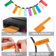 thumbnail image 3 of 600 etiquetas autoadhesivas para cables, 20 hojas, 10 colores, tamaño A4, impermeables y resistentes al desgarro. Aptas para escritura a mano e impresión., 3 of 6