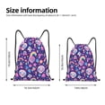 thumbnail image 2 of Daiia Skull mushroom rainbow Pattern Drawstring Backpack, Gym Bag, Lightweight Backpack, Water-Resistant Bag Travel Sports Backpack, Fitness Bag, Yoga Bag-Small, 2 of 6
