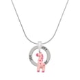 thumbnail image 1 of Delight Jewelry Resin Pink Geronimo the Giraffe Joy Ring Charm Necklace, 18", 1 of 4
