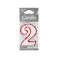 thumbnail image 2 of Party Central Numeral 2 Birthday Party Candles - 3" - White and Red - Pack of 6, 2 of 3