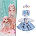 thumbnail image 4 of Ropa de muñeca Adorable Lovely para muñecas de bebé de 30 cm/12 pulgadas ropa Manga Larga Azul Zulema Trajes de muñecas BJD, 4 of 8