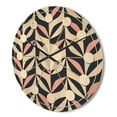 thumbnail image 3 of Designart 'Botanical Floral Retro Pattern III' Mid-Century Modern Wood Wall Clock, 3 of 5