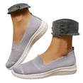 thumbnail image 1 of Mepaouo Chaussures Mocassins de Marche pour Femmes à Enfiler Légères à Bout Rond en Tricot Plates Espadrilles de Course Tennis, 1 of 9