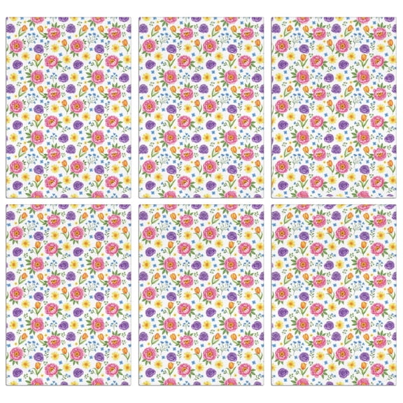 2 Pcs Pioneer Flower Floral Print Pattern Kitchen Towels, Funny Microfiber Dish Towel Set, 18" X 26" Tea Towels