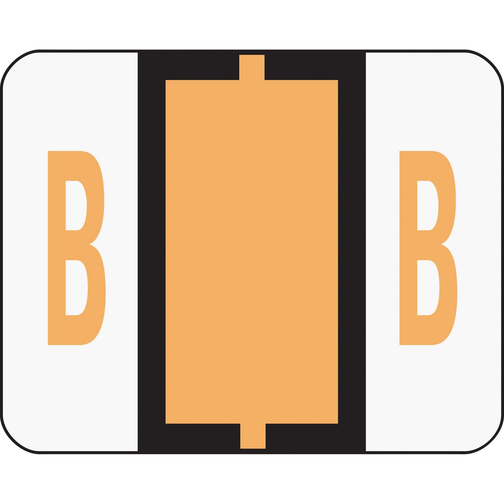 500 Labels/Roll 1 TAB Alphabetic Folder Label Roll C Dark Orange