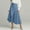01 Blue, variant on Womens Summer Skirts Casual Front Button A-Line High Waisted Midi Skirt with Pockets