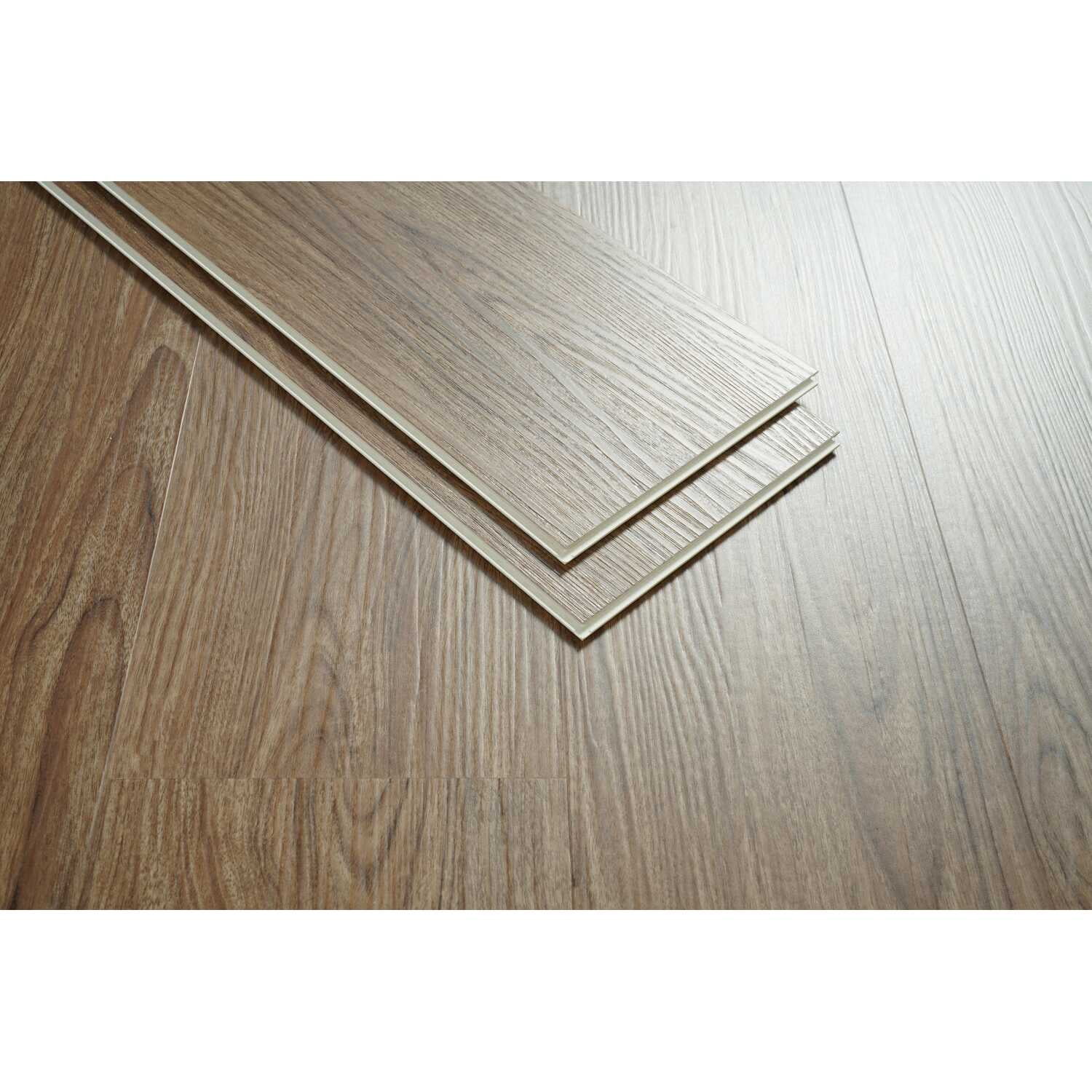 Elegant Kitchen and Bath Luxury Vinyl Flooring 7 x 48 x 5.5mm 12 mil in Walnut Oak