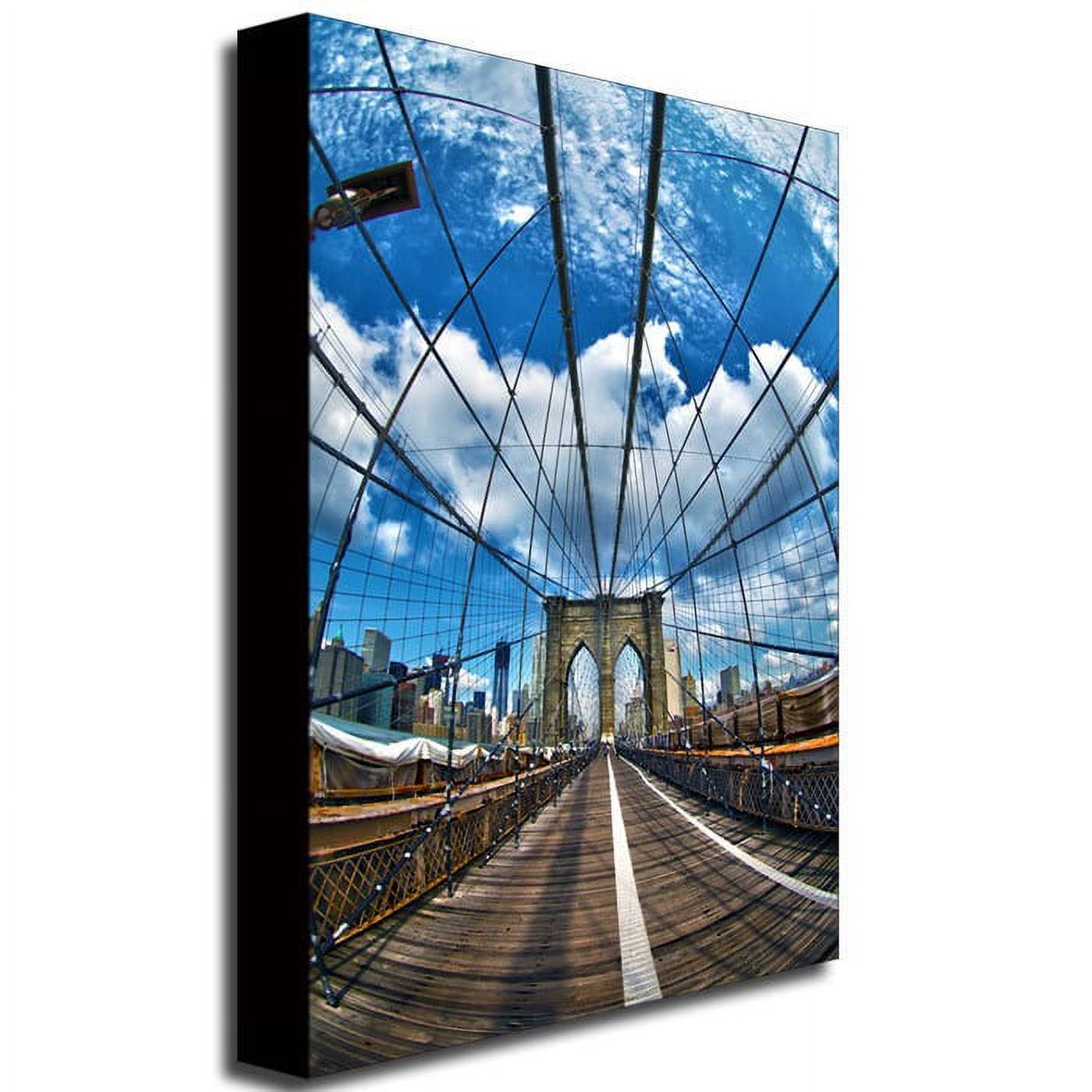 Trademark Art "Brooklyn Bridge" Canvas Wall Art by CATeyes