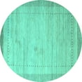 thumbnail image 1 of Ahgly Company Indoor Round Abstract Turquoise Blue Contemporary Area Rugs, 6' Round, 1 of 4