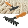 thumbnail image 4 of Carpet Rake, Stainless Steel Carpet Grooming Rake Small Cleaning  For Salon, 4 of 7