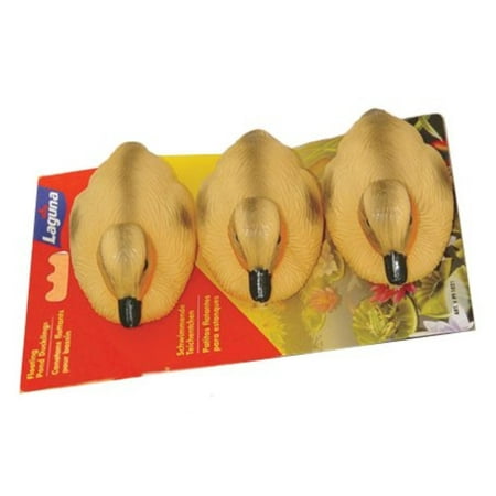 Floating Pond Ducklings, 3- pack of Baby duck decorative waterfowl ornaments. By Laguna