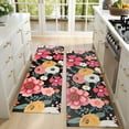 thumbnail image 4 of Kitchen Rugs Sets Of 2,Multicolored Pioneer Flower Anti Fatigue Kitchen Mat Rugs Non Slip Washable,Decorative Kitchen Floor Mats for Kitchen,Sink,Laundry,17"X47", 4 of 5