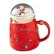 thumbnail image 1 of Taza de cerámica navideña, novedosa, creativa, 3D, para café, desayuno, linda Navidad Rojo, 1 of 9