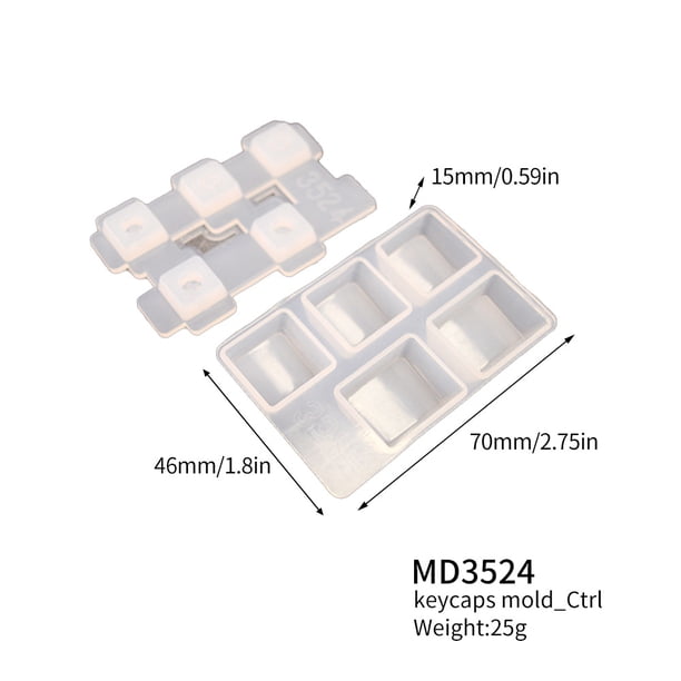 Molde de tapa de botón personalizado molde de silicona para teclado mecánico molde de tapa de botón de pata de gato transparente y lindo