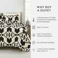 thumbnail image 6 of Noble Linens Gray Adobe Diamond Reversible 3-Piece Duvet Cover Set, King/Cal King, 6 of 10