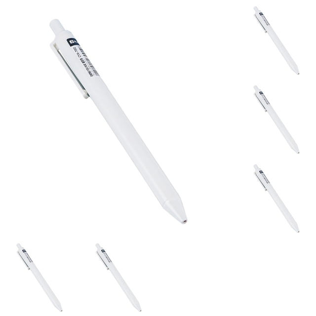 6Pcs Retractable Ballpoint Pen Red Ink 0.5mm Fine Point Smooth Writing Pens for Note, 1.2ml Large Capacity Journaling Pen