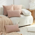 thumbnail image 5 of Ryan; Euro Shams Pillow Covers 66cm Pillow Covers for Couch Sofa Bench Office, Set of 2, Misty Rose, 5 of 8