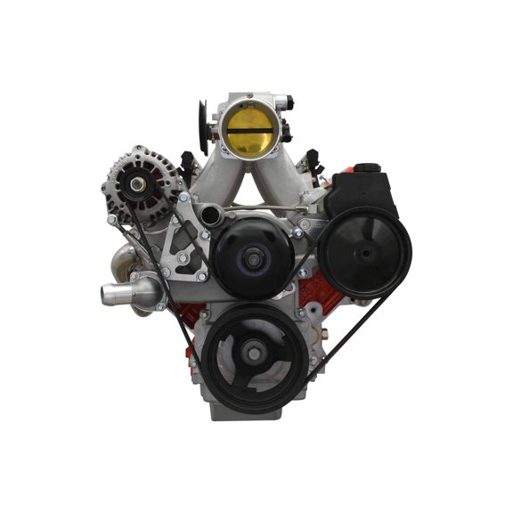 ICT Billet LS Turnbuckle Alternator Relocation Kit w/ LS1 Power Steering and Water Pump Made in USA Aluminum Compatible with GM Chevy 5.3 6.0 6.2 LS1 LM7 LR4 LQ4 LS6 L59 LQ9 LM4 L33