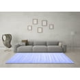 thumbnail image 3 of Ahgly Company Machine Washable Indoor Square Abstract Blue Contemporary Area Rugs, 7' Square, 3 of 4