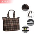 thumbnail image 2 of Brown Beige Checkerboard Checkered Pattern Travel Tote Bags for Women Carry On,Large Weekender Bags for Women Travel,Multi Functional Duffle Bag for Work,Shopping,Sports, 2 of 5