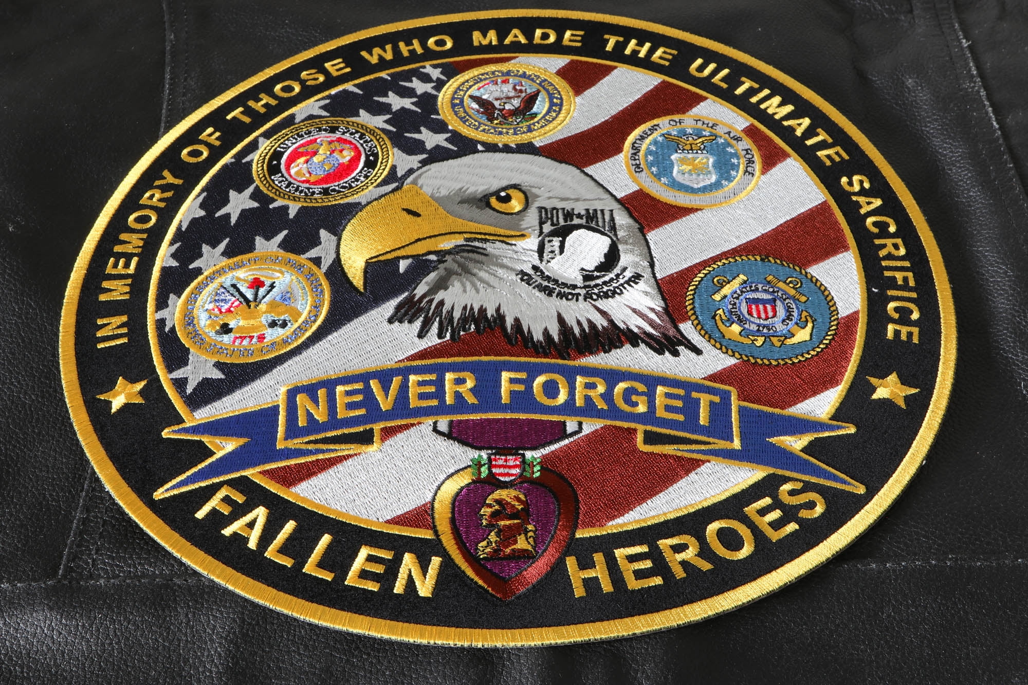 Never Forget Patch In Memory of Fallen Heroes