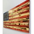 thumbnail image 6 of Handmade Rustic Red Wooden American Flag Indoor Outdoor Wall Art, 6 of 6