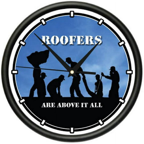 SignMission CL-ROOFER Roofer Wall Clock - Contractor Company Office Sign Gift