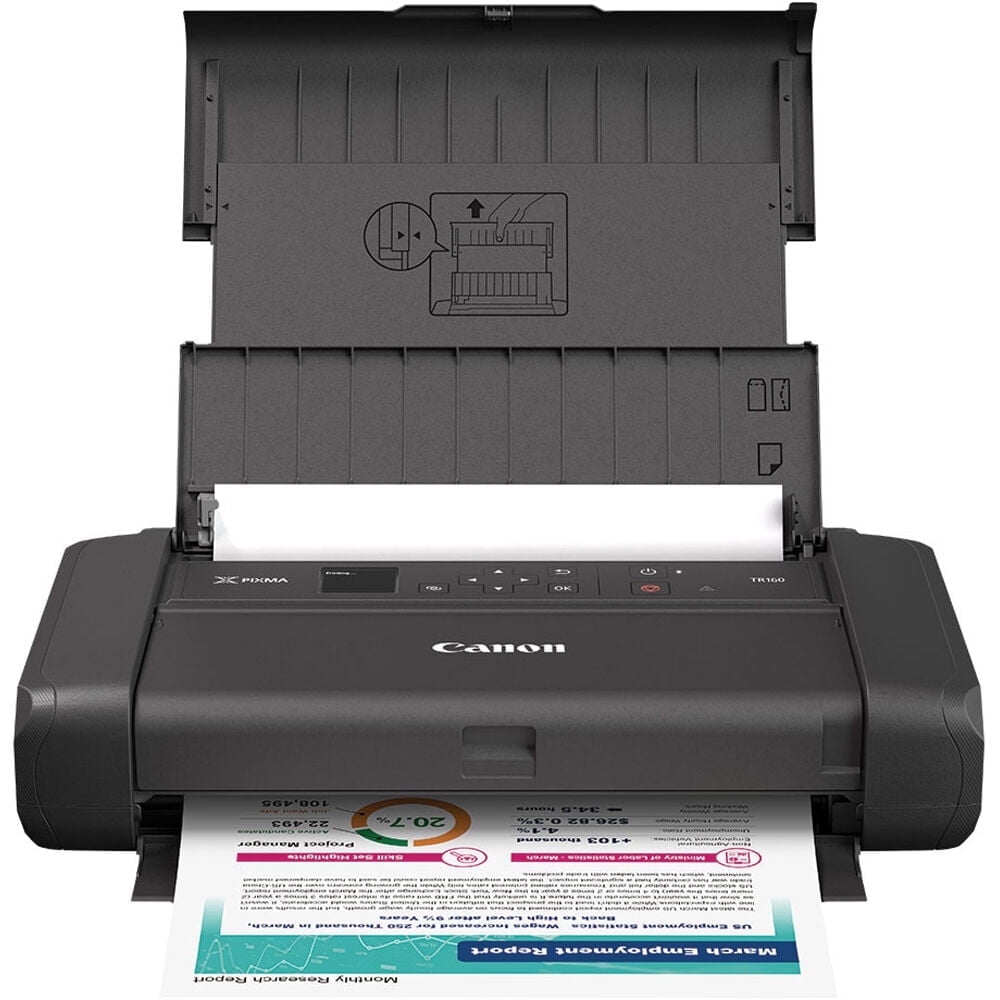 Canon PIXMA TR160 Portable Wired/Wireless Inkjet Printer - Color
