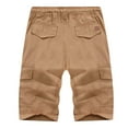 thumbnail image 3 of Mens Board Shorts Men's Plus Size Cargo Shorts Multi-Pockets Relaxed Summer Beach Shorts Pants, 3 of 6