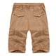 thumbnail image 3 of pstuiky Pantalones cortos de entrenamiento para hombre, Pantalones cortos cargo de talla grande para hombre, con múltiples bolsillos, holgados, para playa y verano Pantalones cortos de baloncesto, 3 of 6