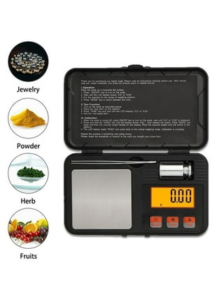 Digital Milligram Scale 10g/ 0.001g Portable Jewelry Scale LCD Backlit Tare  Micro Scale for Powder Gold