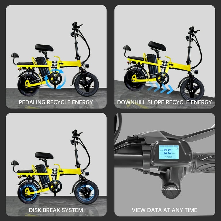 2025 New Generation 750W Yellow Foldable electric bike with High