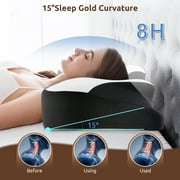 MOONORAH Cervical Pillow for Sleeping Neck Pain Relief with Pillowcase Standard/Queen Blue+Black