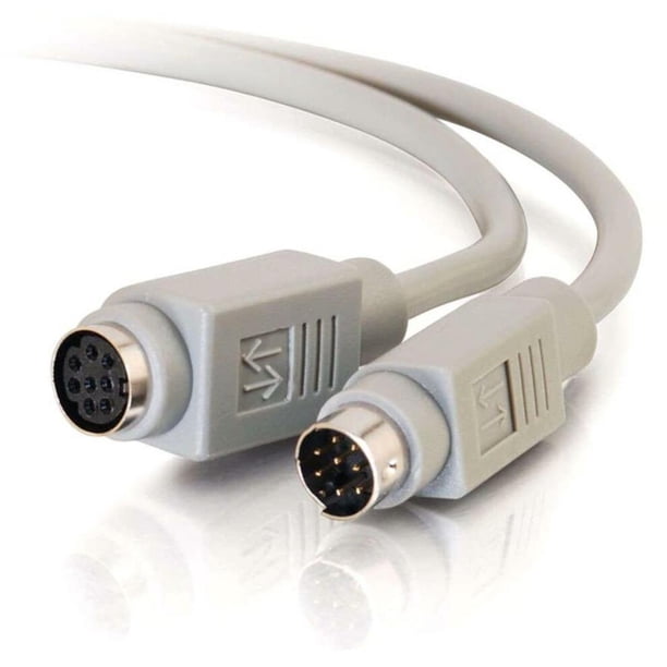 C2g C2g 6ft 8 Pin Mini Din M F Serial Extension Cable Mini Din Male Serial Mini Din Female Serial 6ft White Walmart Com