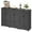 Gray, variant on Uforic Tilt Out Trash Storage Cabinet with Drawers & Doors, Kitchen Sideboard Cabinet for Double 10-gal Trash Bins Storage, Brown