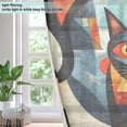 thumbnail image 4 of Cat Color Blocks Blackout Curtains Thermal Insulation 63 inch Grommet for Bedroom Living Room Bathroom Kitchen Windows 2 Pack, 4 of 6