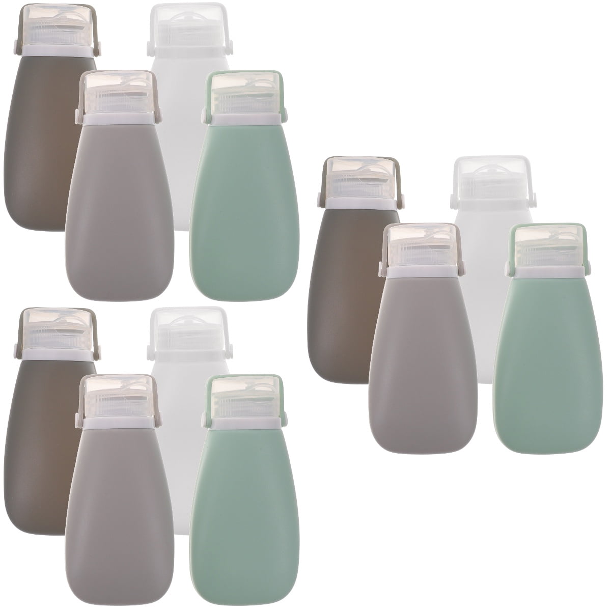3 Pack Spray Bottle Silica Gel Bottle Lotion Container Travel 11.8x5.7cm