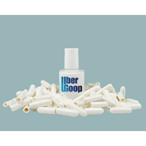Uber Goopâ„¢ White Dishwasher Rack Repair Coating Kit w/130 caps - 1/2 oz