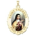 thumbnail image 2 of Picturesongold.Com Saint Theresa Scalloped Religious Necklace Pendants Adult- 3/4x1in 14K White Gold, 2 of 3