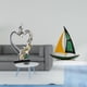 thumbnail image 2 of Estatua de pareja,Figura de pareja besándose,regalo de boda moderno,Figura de velero,Escultura de velero de hierro para decoración de oficina y hogar,Estatua de barco de escritorio para, 2 of 8