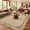 Coffee, variant on ZACOO 2'x6' Scalloped Edge Runner Rug,Geometric Solid Machine Washable Ultra Thin Non Slip Carpet for Hallway Entryway Kitchen, Sage Green
