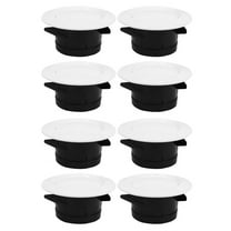 8 Pieces ABS Adjustable Round Soffit Exhaust Vent White Inline Duct Fan Outlet Vent 4 Inch