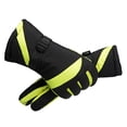 thumbnail image 1 of Guantes de esquí Qarigey 1 par térmicos invierno pantalla táctil Verde negro, 1 of 6
