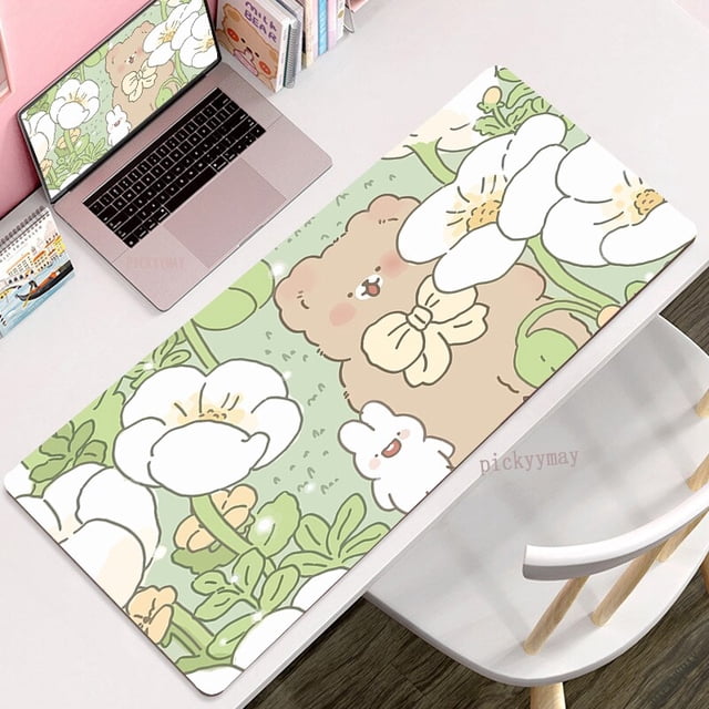 Alfombrilla de ratón de Anime para oficina, alfombrilla grande XXL para ratón, teclado grande, alfombrilla de escritorio para ordenador portátil LIUWENJING unisex