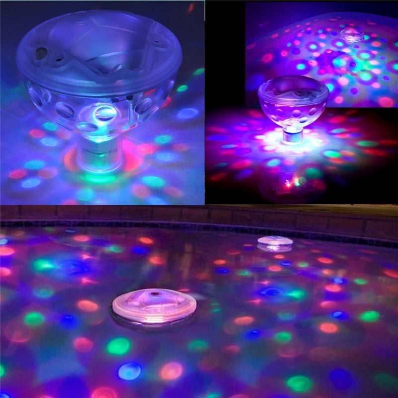 5PC Floating Underwater LED Disco Light Glow Show Swimming Pool Hot Tub Spa Lamp 