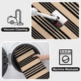thumbnail image 6 of chalian-Christmas Outdoor Rug 3'x5', Black and Tan Area Rug Machine Washable Rugs Cotton Hand Woven Entry Rug Indoor Outdoor Striped Carpet for Front Porch/Deck/Backyard/Camping/Outdoor Decor, 6 of 18