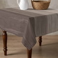 thumbnail image 4 of Brown Beige Ombre Table Cloth Waterproof Tablecloths, Farmhouse Vintage Wooden Striped Tablecloth Dining Table Cover for Kitchen Party Tabletop Outdoor, Square Tablecloth 60x60 Inch, 4 of 9