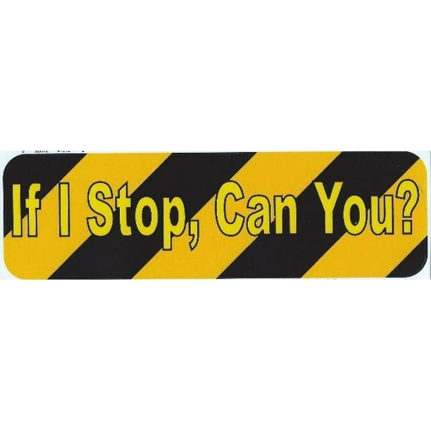 10in X 3in If I Stop Can You Bumper Magnet Car Magnetic Magnets Vinyl