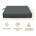 thumbnail image 6 of Heathered Solid Dark Grey Premium Dining Seat Cushion (2-Pack), 6 of 8